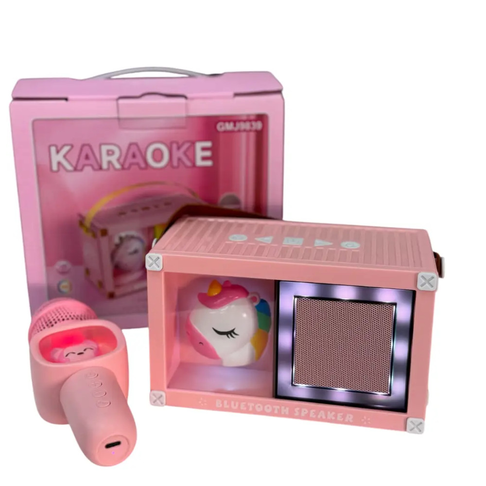 Детское караоке Bluetooth с микрофоном и подсветкой