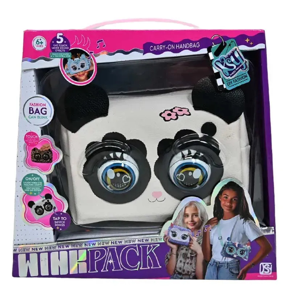 Интерактивная сумочка-панда с музыкой и подсветкой