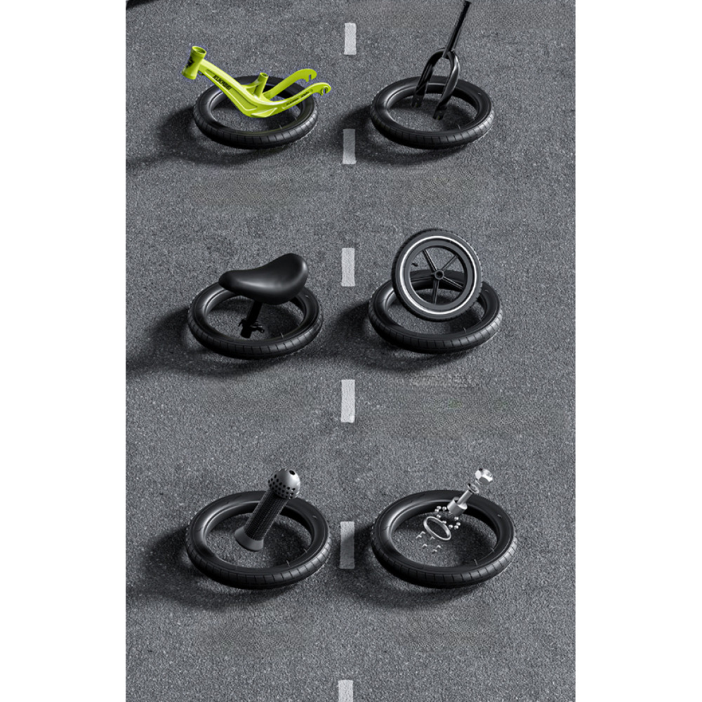 Беговел Kukabei 12", магниевый, с надувными резиновыми колесами