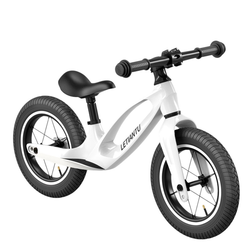 Білий беговел Letiantu Sport, алюмінієвий, з надувними гумовими колесами 12"