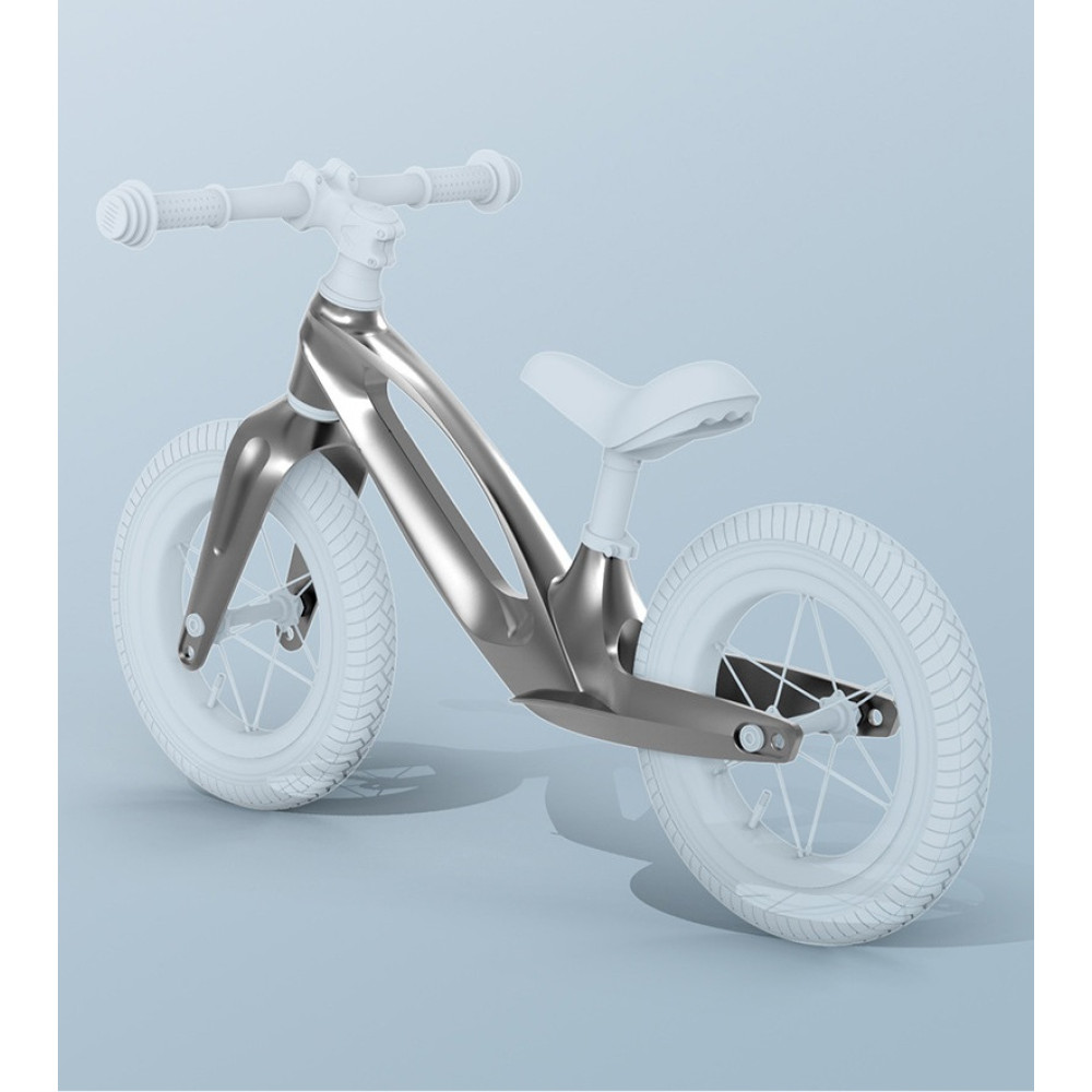 Белый беговел Letiantu Sport, алюминиевый, с надувными резиновыми колесами 12"