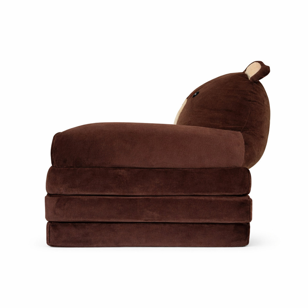 Fotoliu pliabil de pluș pentru copii în formă de Ursuleț