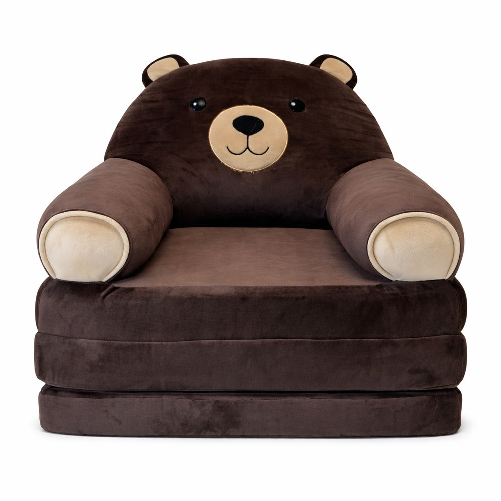 Fotoliu pliabil de pluș pentru copii în formă de Ursuleț