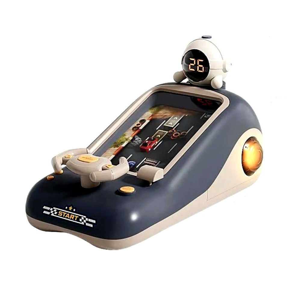 Серый симулятор вождения, детский игровой автотренажор