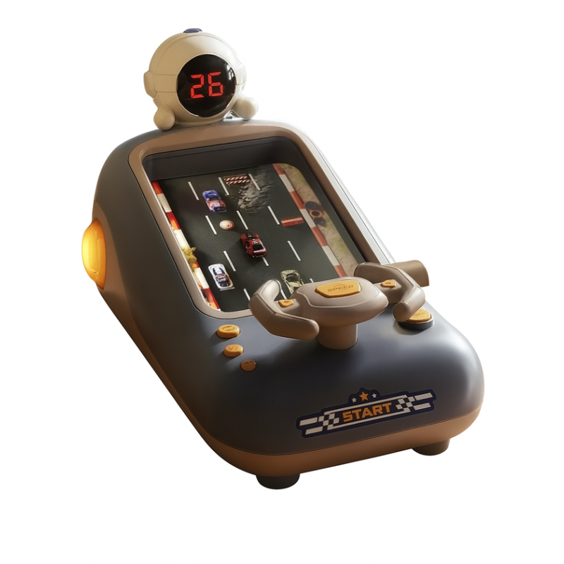 Серый симулятор вождения, детский игровой автотренажор