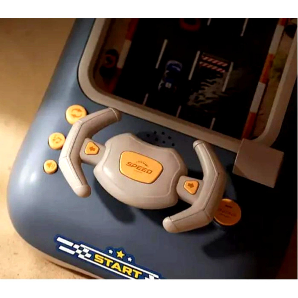 Серый симулятор вождения, детский игровой автотренажор