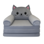 Fotoliu-șezlong moale cu 3 secțiuni în formă de Pisicuță