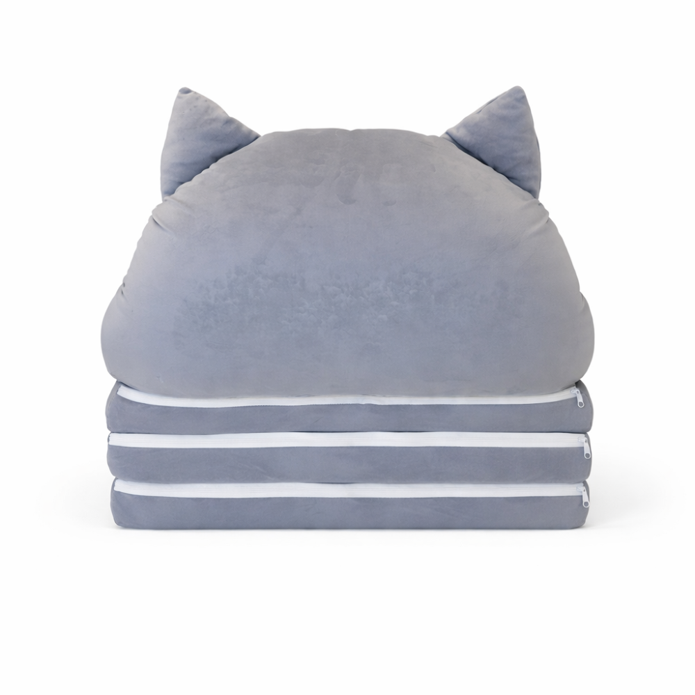 Fotoliu-șezlong moale cu 3 secțiuni în formă de Pisicuță