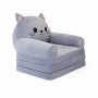 Fotoliu-șezlong moale cu 3 secțiuni în formă de Pisicuță