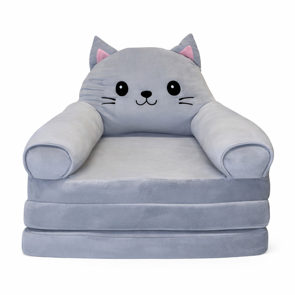 Fotoliu-șezlong moale cu 3 secțiuni în formă de Pisicuță