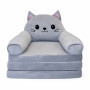 Fotoliu-șezlong moale cu 3 secțiuni în formă de Pisicuță
