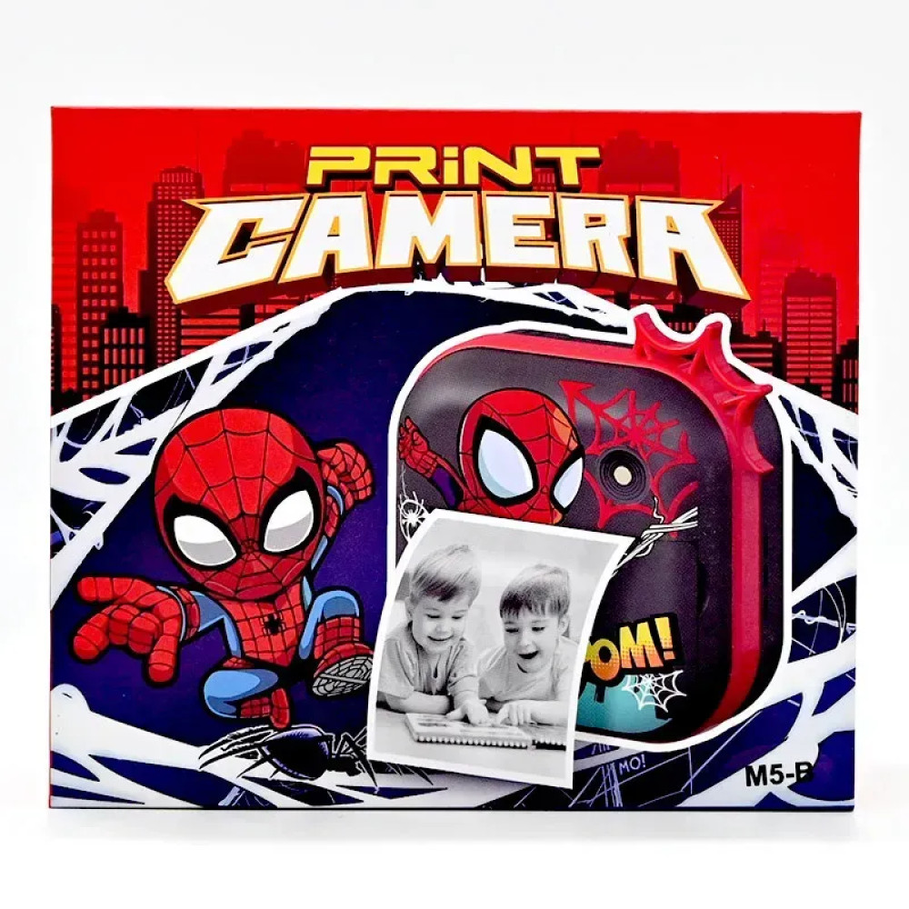 Детский фотоаппарат с моментальной печатью в стиле Человека Паука