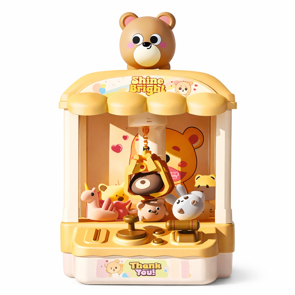 Игровой кран с клешней для ловли игрушек с музыкой и монетами
