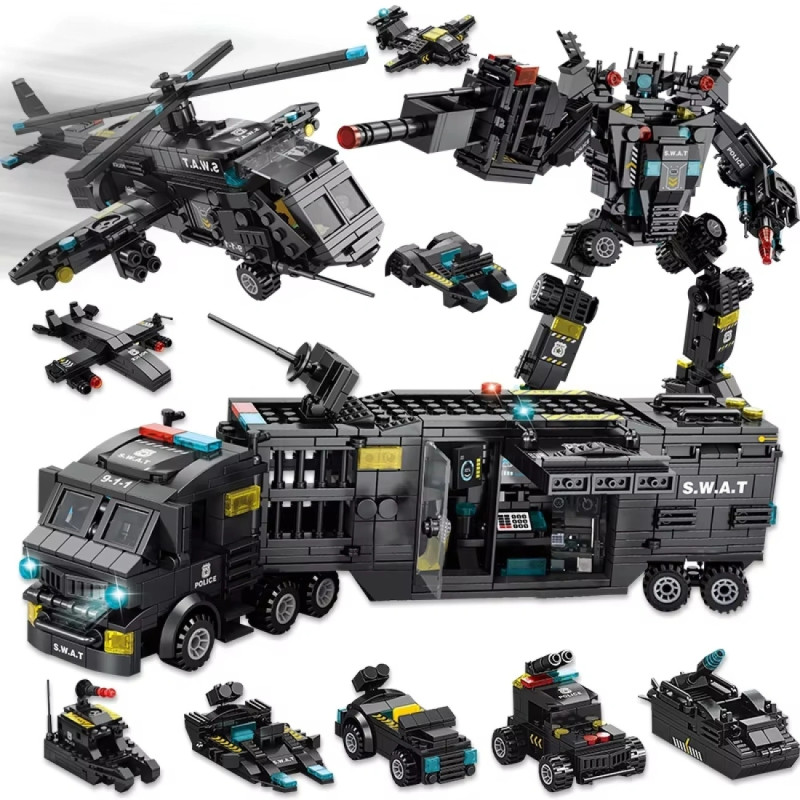 Полицейский конструктор Lego 3в1, 700 деталей