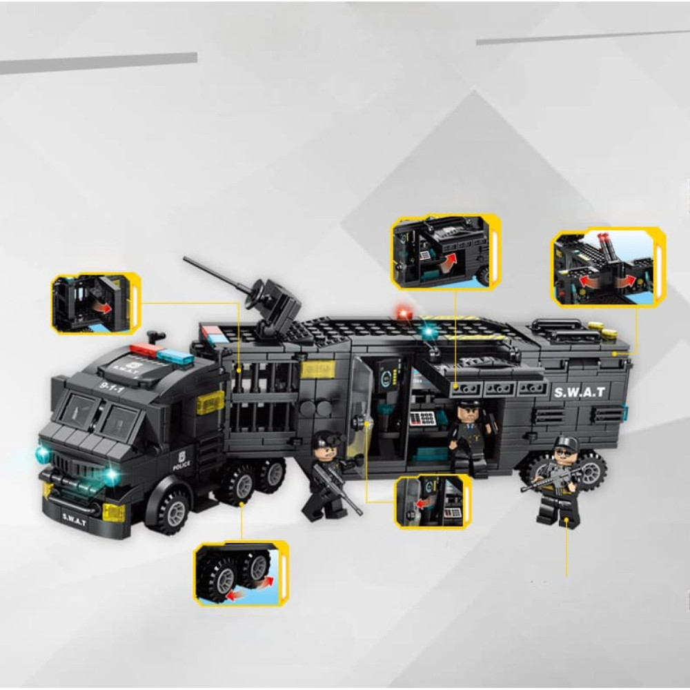 Полицейский конструктор Lego 3в1, 700 деталей