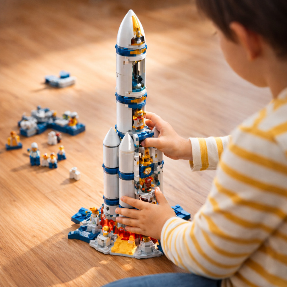 Constructor Rachetă, 1099 piese, în cutie cadou cu instrucțiuni