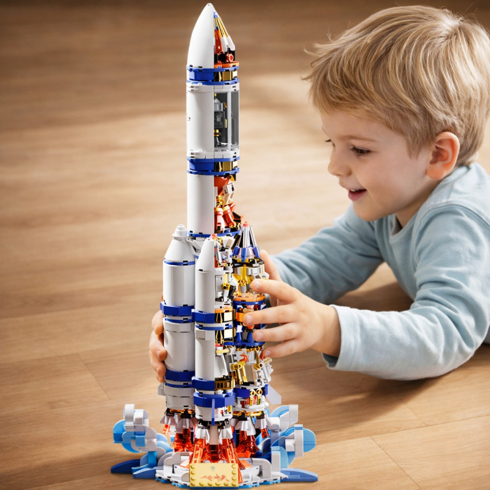 Constructor Rachetă, 1099 piese, în cutie cadou cu instrucțiuni