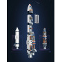 Конструктор Ракета, 1099 деталей, в подарочной коробке с инструкцией