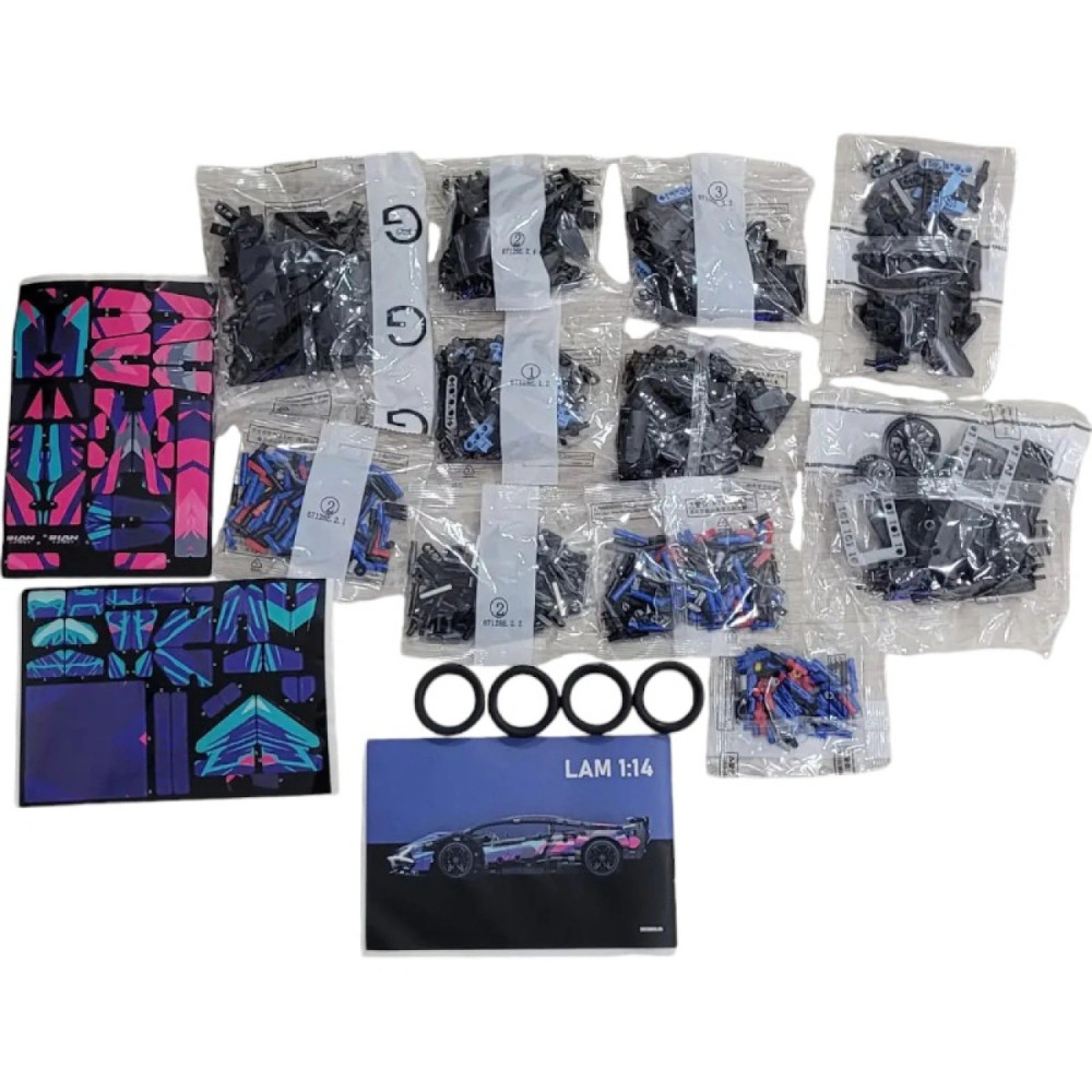 Конструктор Lamborghini Cyberpunk на 1314 деталей, с инструкцией