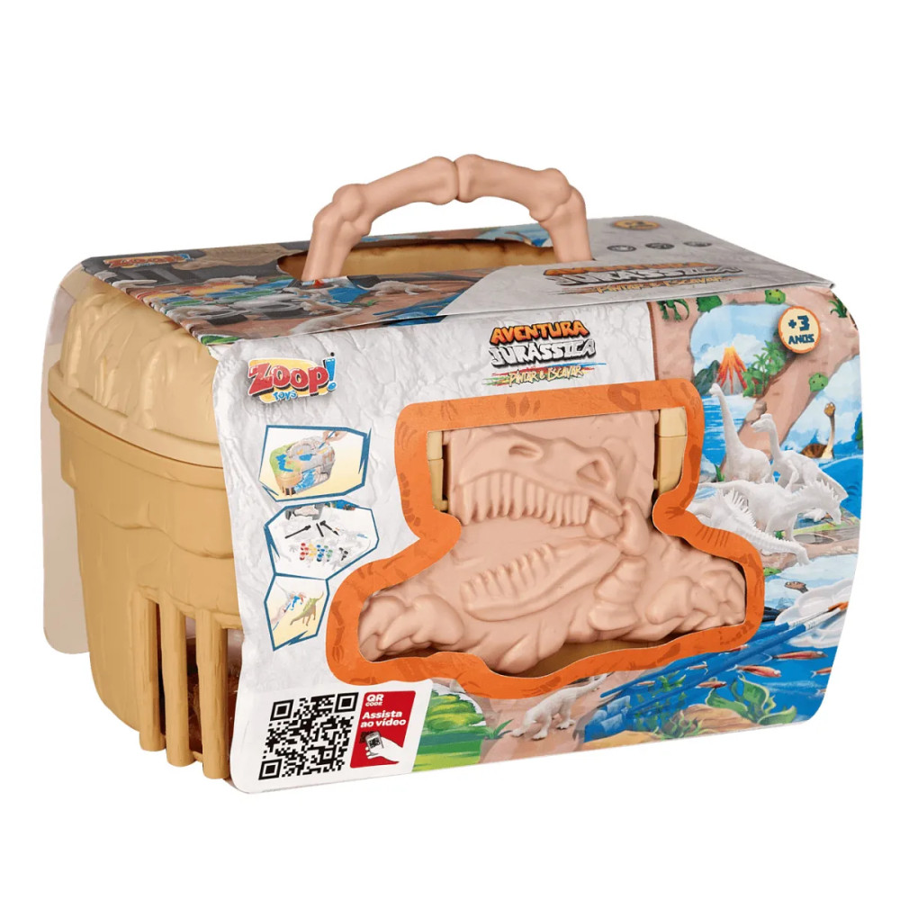 Набор для раскопок и покраски динозавров в кейсе.