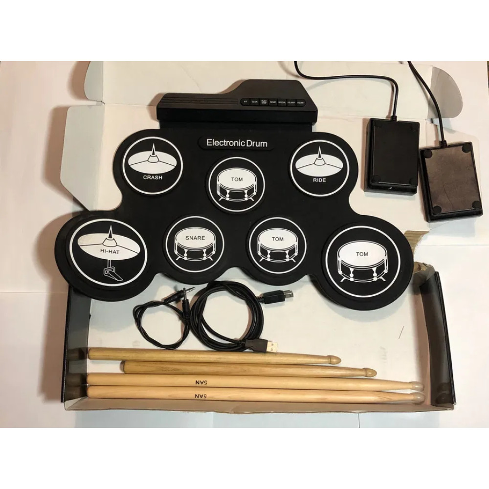 Портативная электронная барабанная установка с аккумулятором