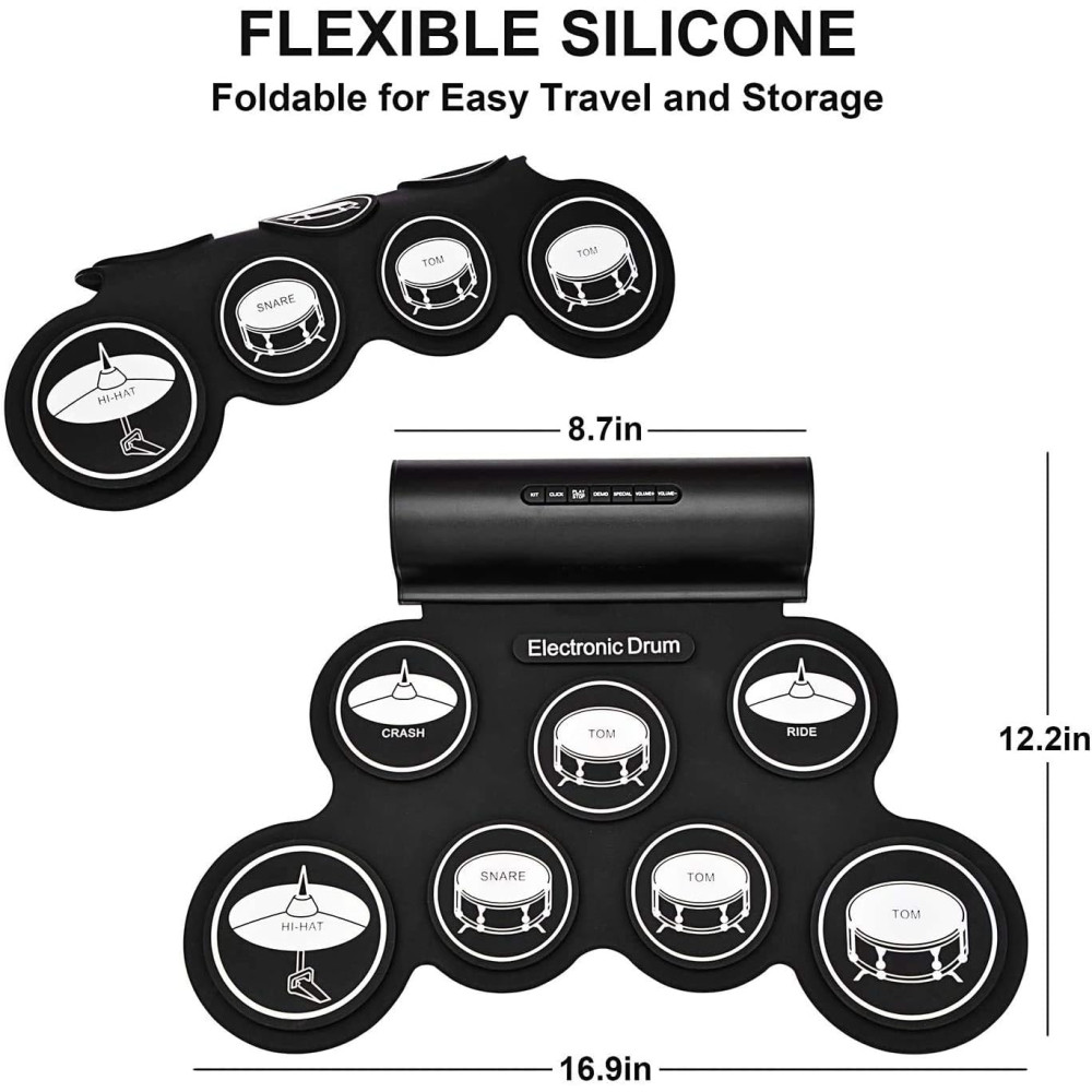 Портативная электронная барабанная установка с аккумулятором