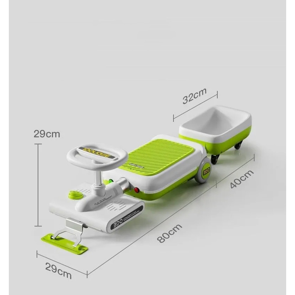 Электромобиль BDQ S08 Green, аккумуляторный, с резиновыми колесами