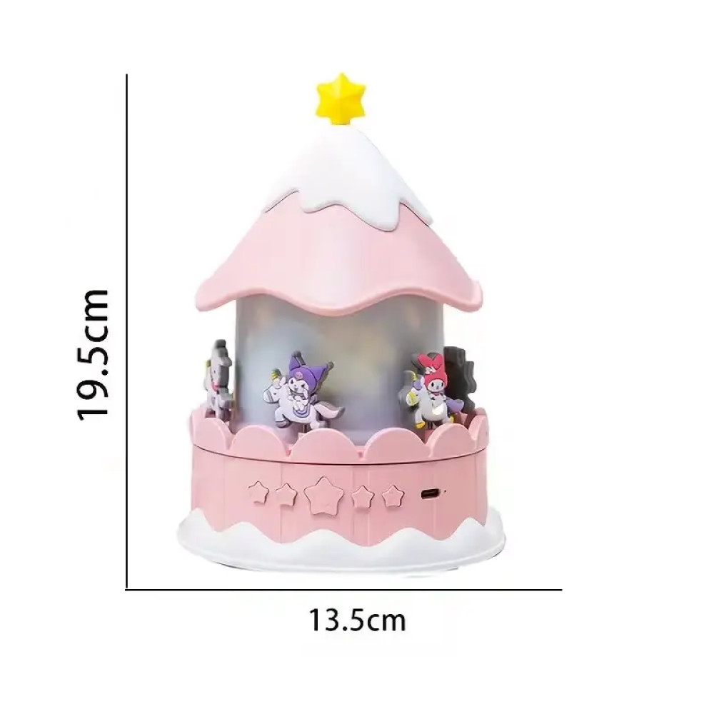 Светильник-проектор в стиле Курами USB подключением с вращением на 360°