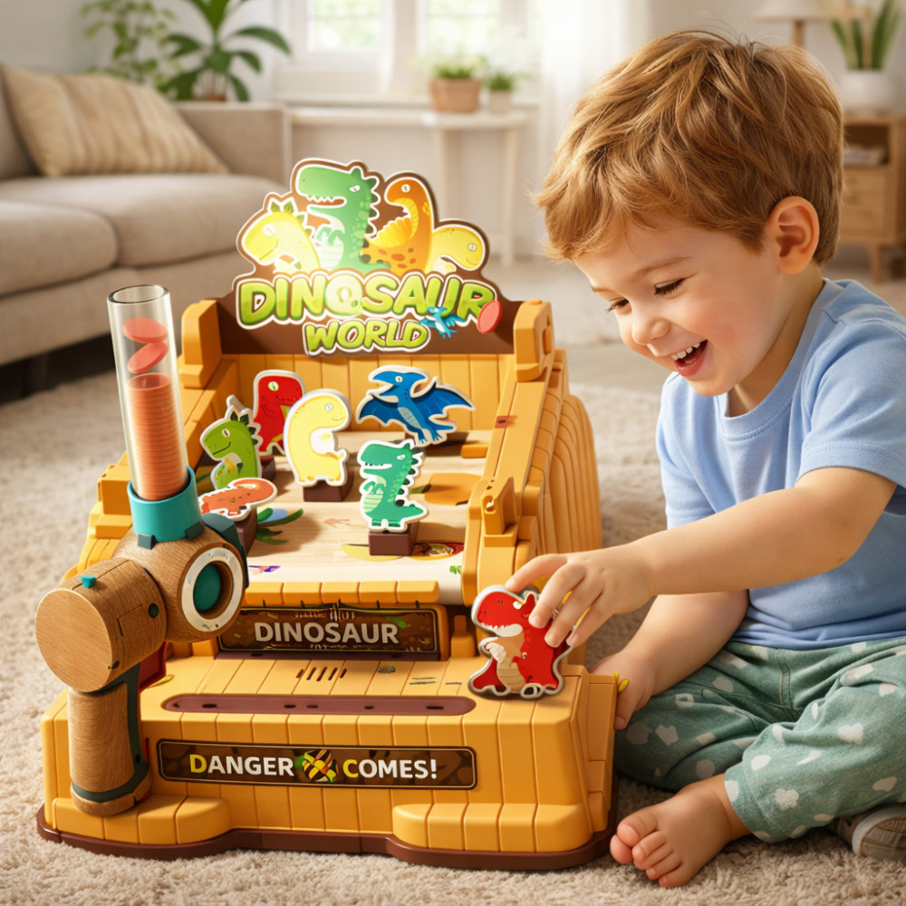 Pinball de masă pentru copii cu dinozaur