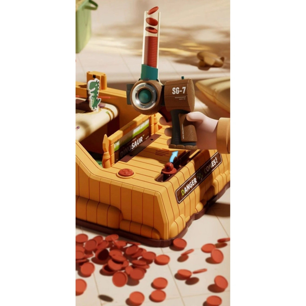 Детский настольный пинбол с динозавром