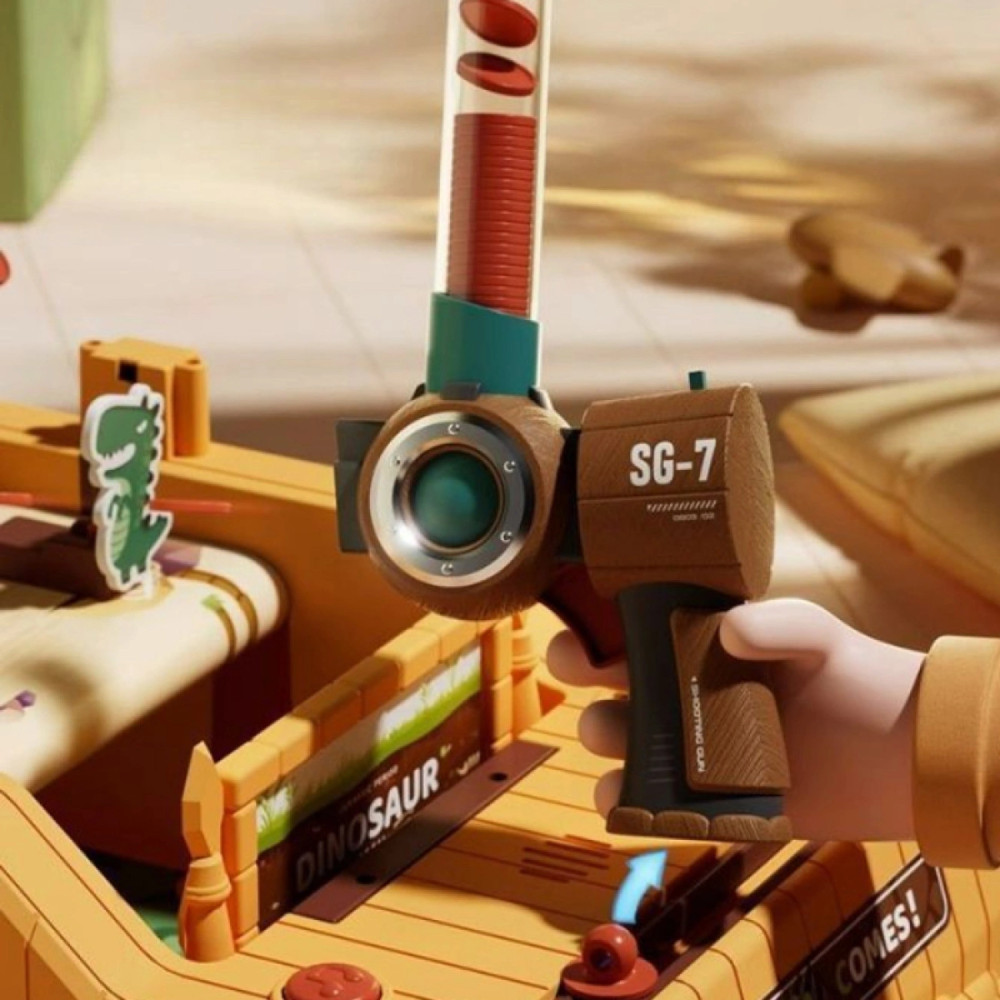 Детский настольный пинбол с динозавром