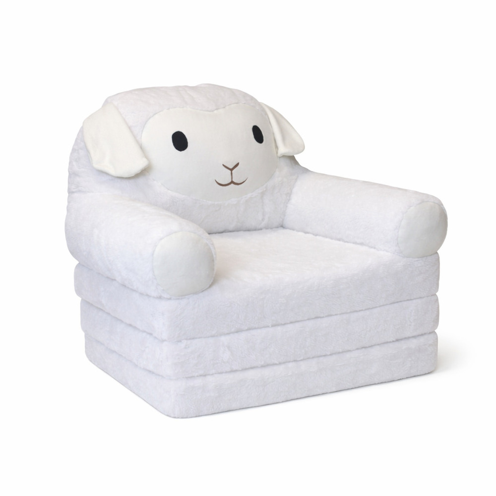 Fotoliu-șezlong de pluș pentru copii în formă de Mieluț