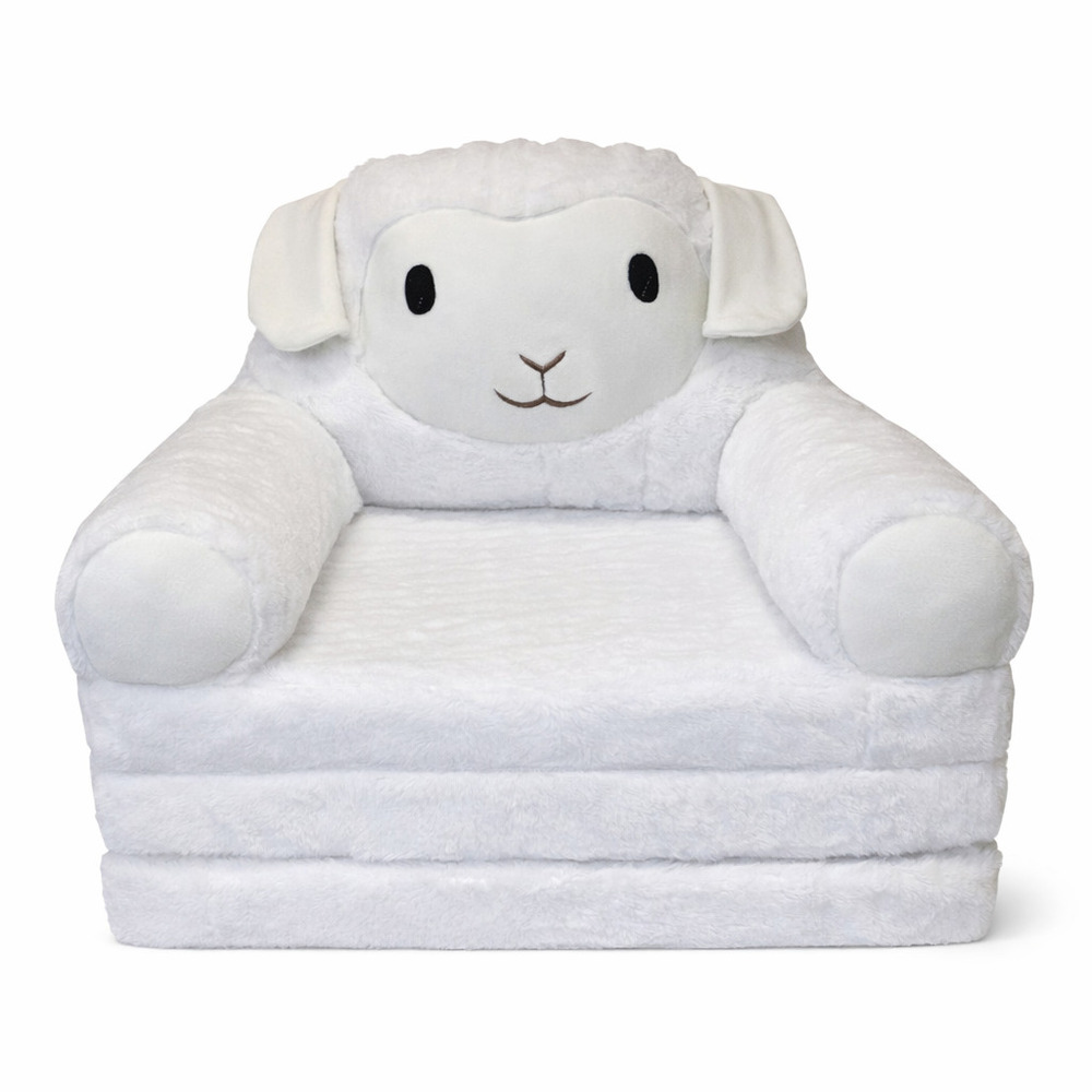 Fotoliu-șezlong de pluș pentru copii în formă de Mieluț