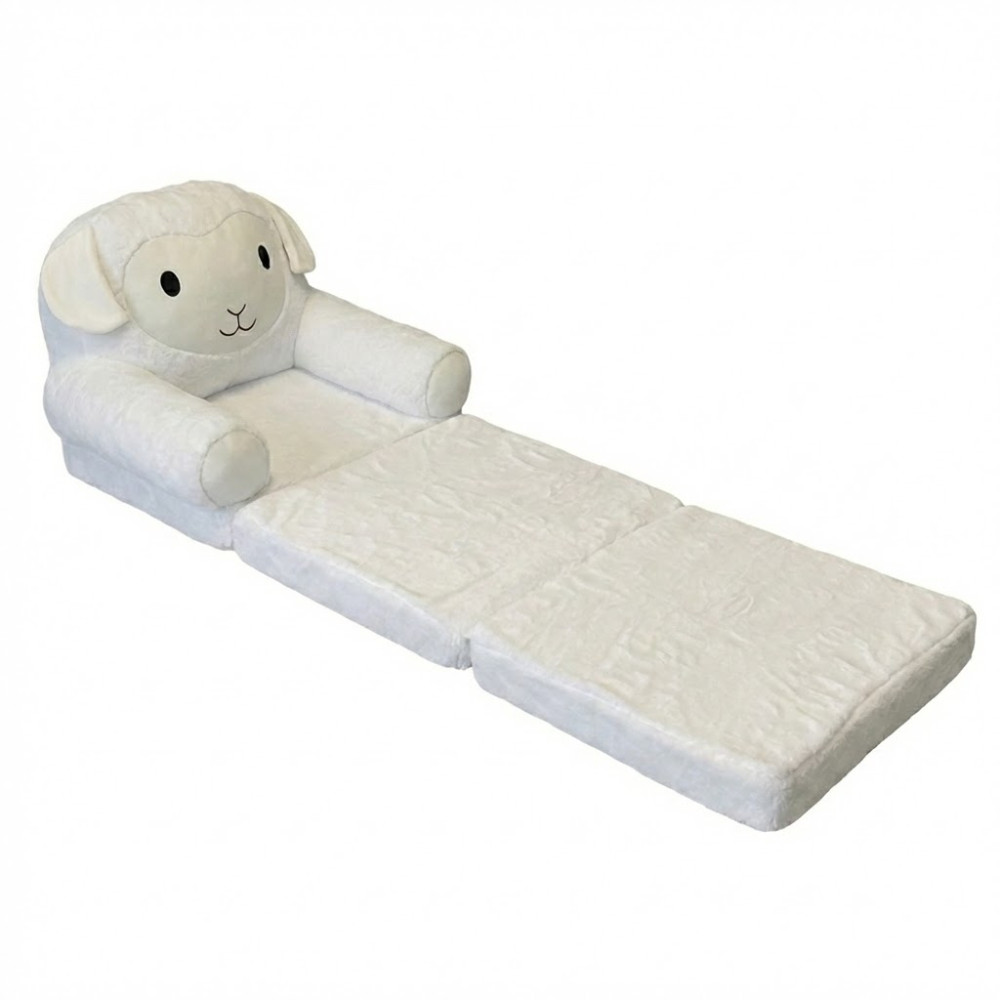 Fotoliu-șezlong de pluș pentru copii în formă de Mieluț