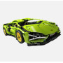Конструктор Lamborghini Green с дистанционным управлением и подсветкой, 1314 деталей