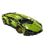 Конструктор Lamborghini Green с дистанционным управлением и подсветкой, 1314 деталей