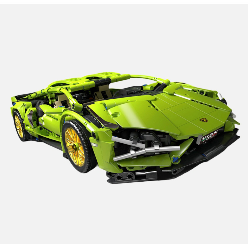 Конструктор Lamborghini Green на 1314 деталей, с инструкцией