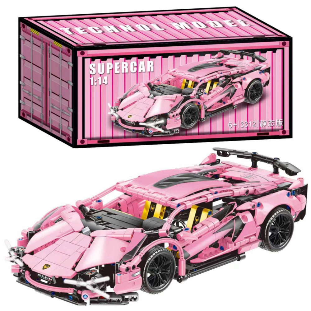 Конструктор Lamborghini Pink на 1314 деталей, с инструкцией