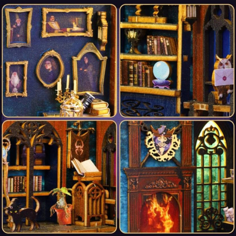 Румбокс конструктор "Магический рынок" миниатюрный игрушечный магазин с LED-подсветкой