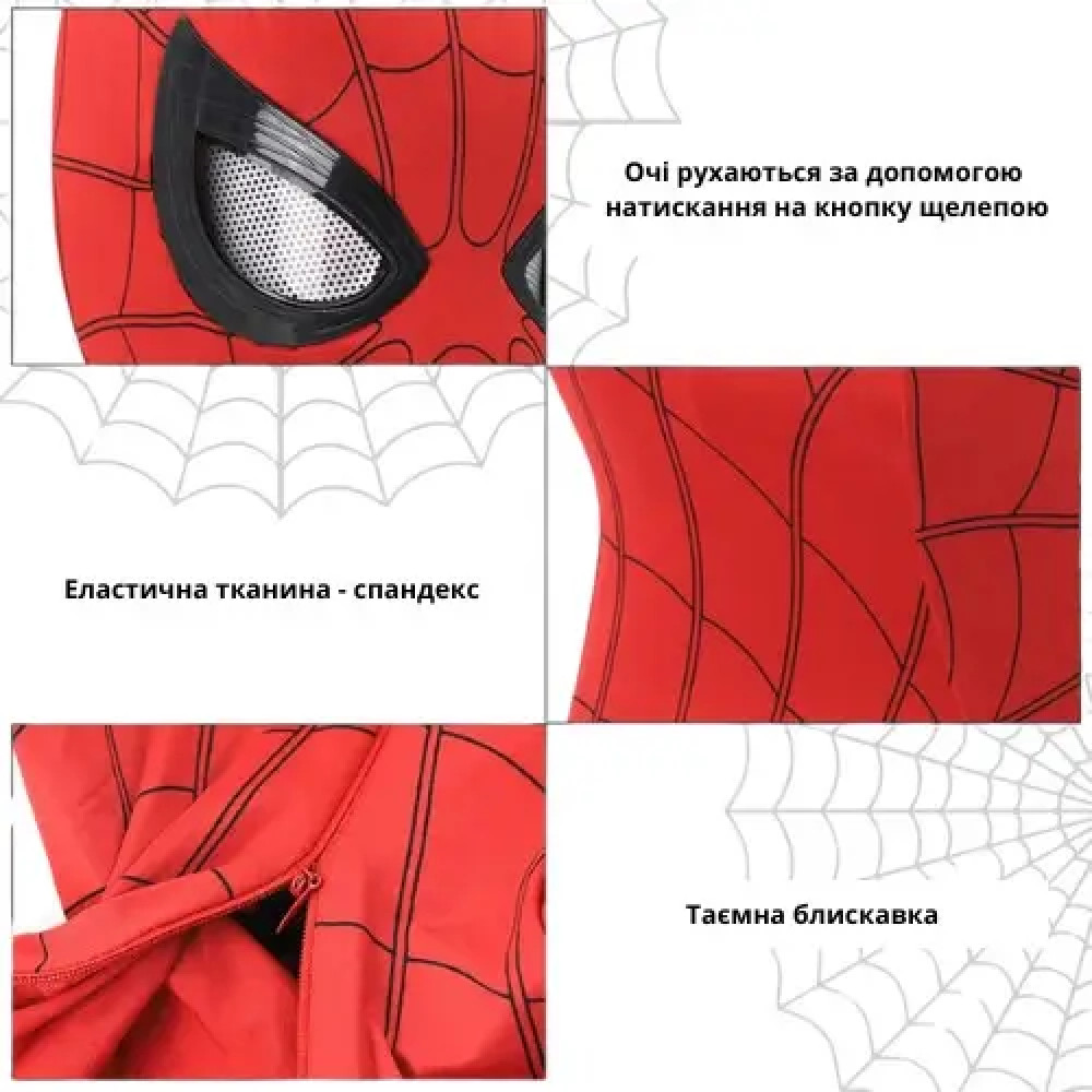 Динамическая маска человека паука с управлением глазами в двух цветах