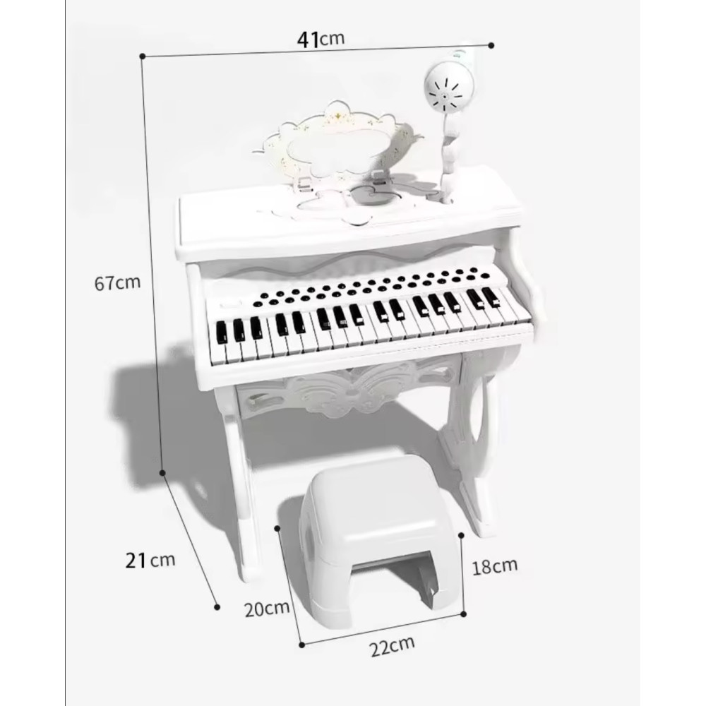 Детское электронное пианино с микрофоном и подсветкой