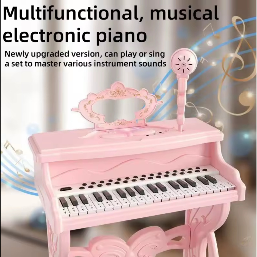 Детское электронное пианино с микрофоном и подсветкой