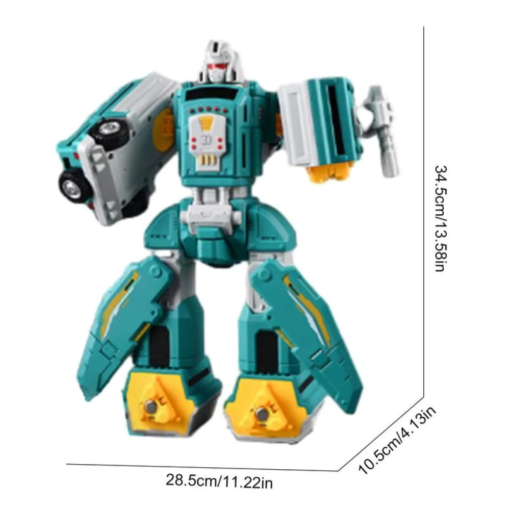 Голубой магнитный конструтор-робот 3в1