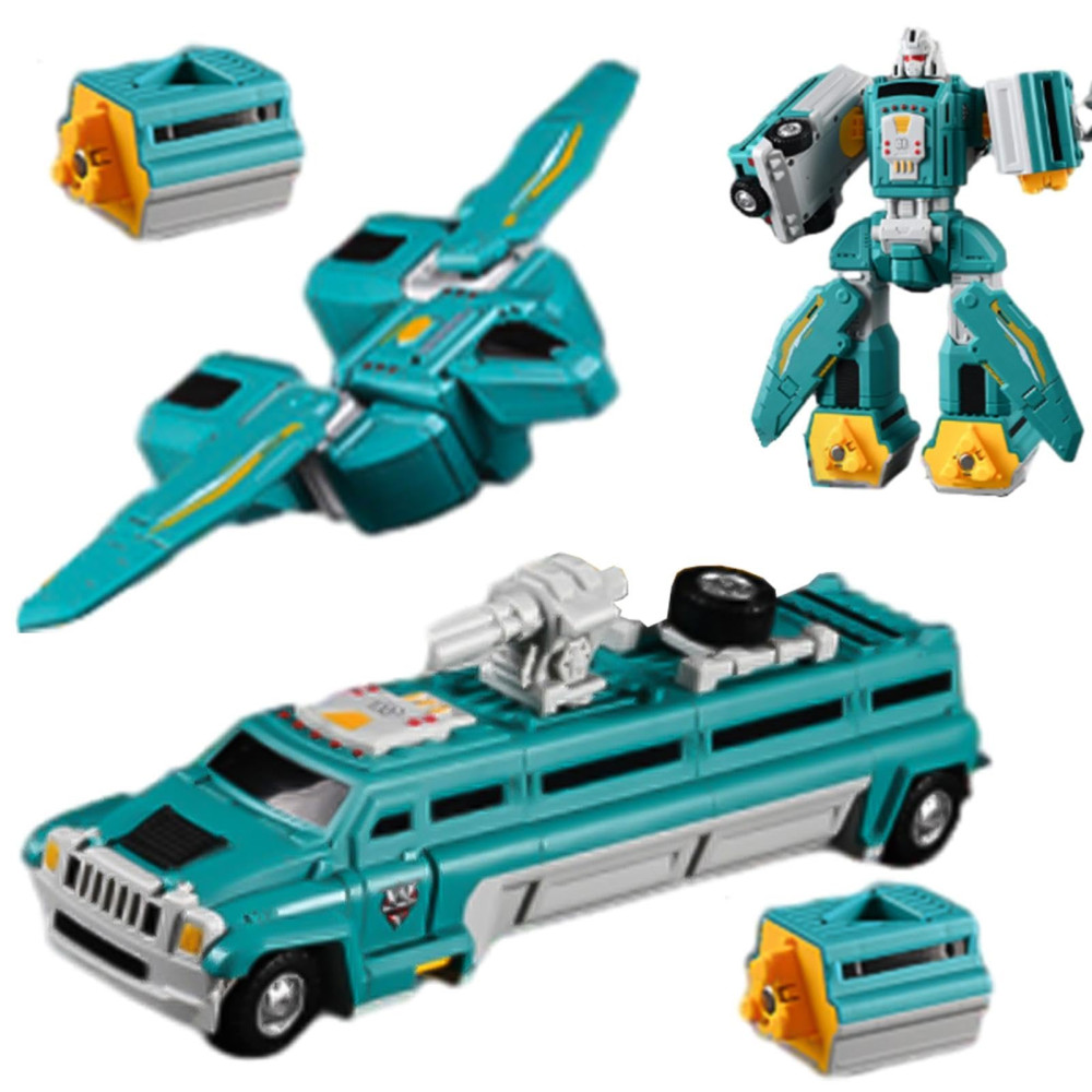 Голубой магнитный конструтор-робот 3в1