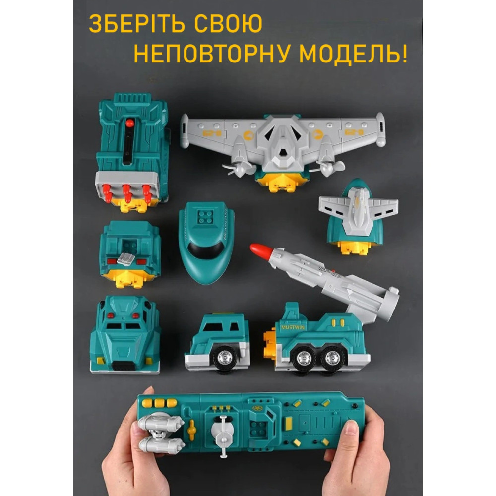 Синий магнитный робот, в контейнере, 39 деталей