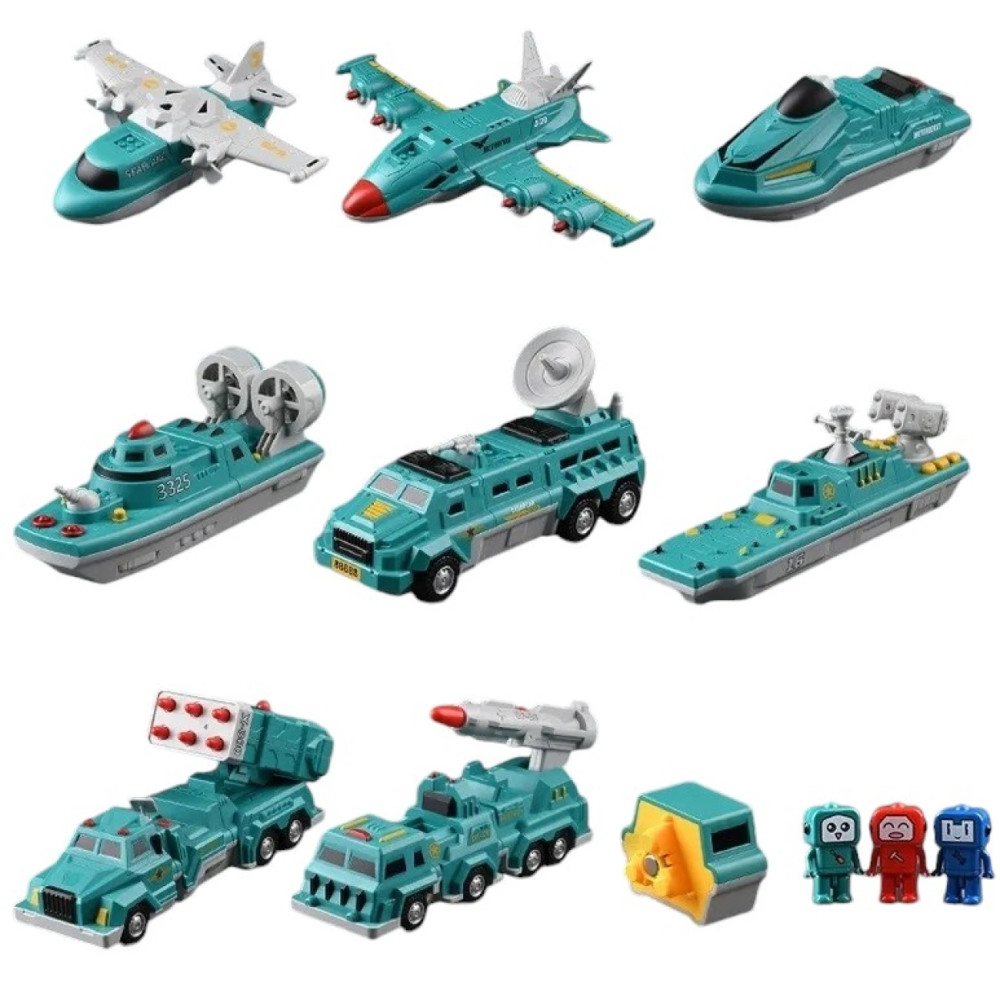 Синий магнитный робот, в контейнере, 39 деталей