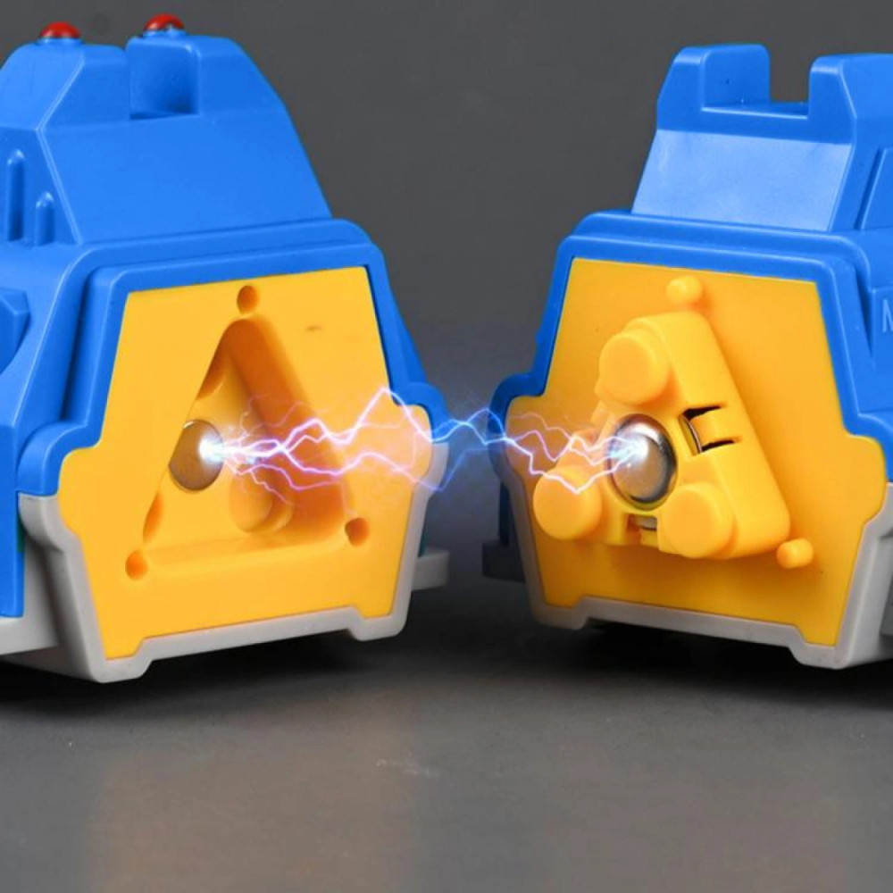 Синий магнитный робот 6в1, в контейнере для хранения