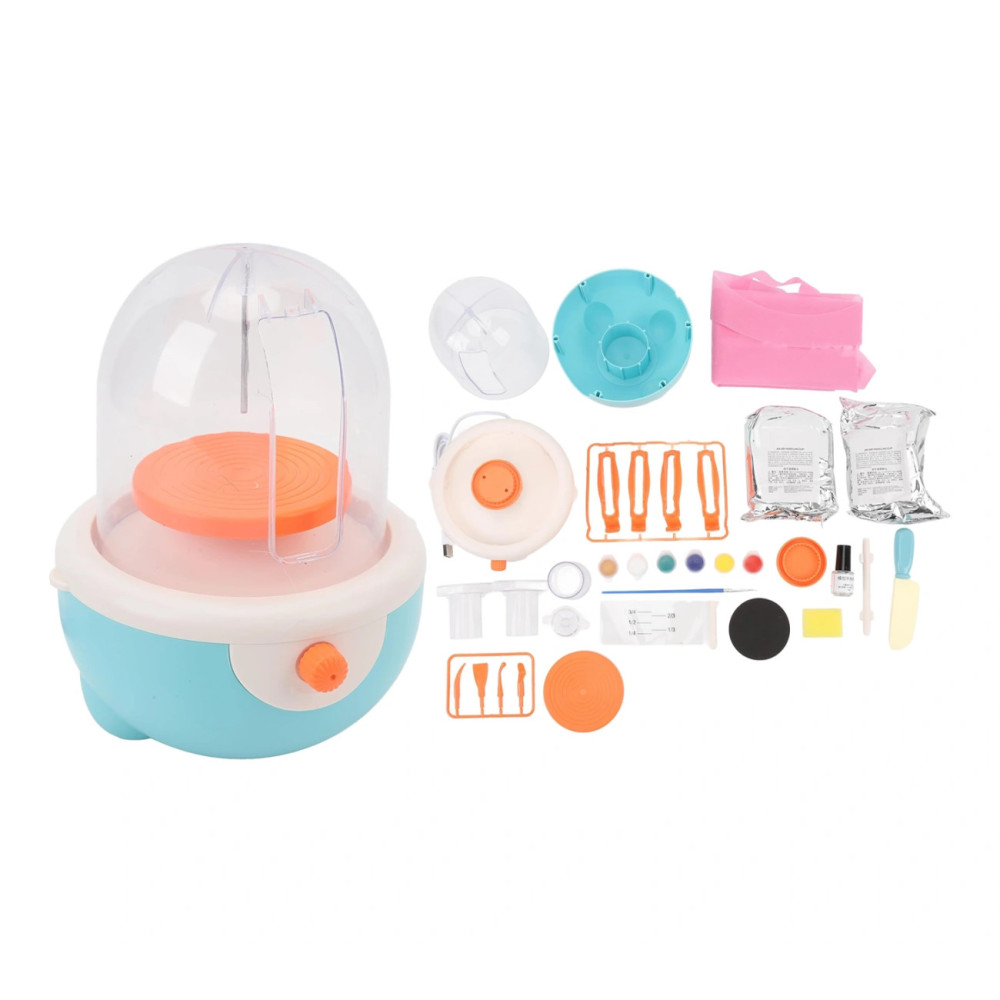 Детский гончарный набор с электрическим кругом и глиной