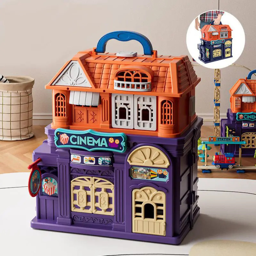 Трек-железная дорога из 217 деталей в компактном чемоданчике