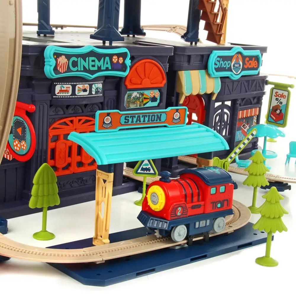 Трек-железная дорога из 217 деталей в компактном чемоданчике